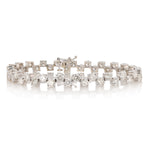 Ladys 18K White Gold Tennis Bracelet