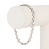 Ladys 18K White Gold Tennis Bracelet