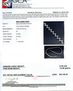 Ladys 18K White Gold Tennis Bracelet
