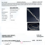 Ladys 18K White Gold Tennis Bracelet