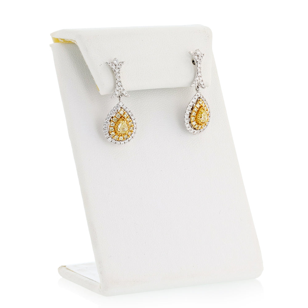 Elaborate Lattice Ladies 18K  Dangle earrings