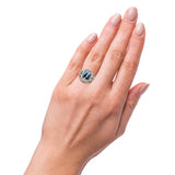 Elegant Aquamarine Diamond Ring