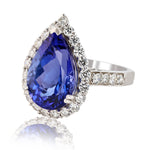 Bright Tanzanite Pear Shaped Ring