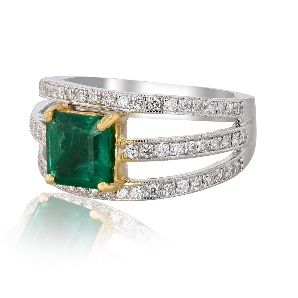 Emerald and Diamond Ring