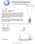 14K gold Opal and Diamond Pendant