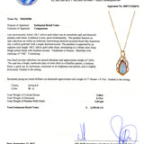 14K gold Opal and Diamond Pendant