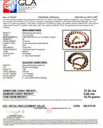14K Gold Oval Cut Ruby Necklace