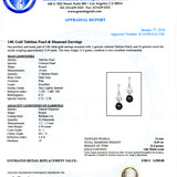 Tahitian Pearl & Diamond Earrings