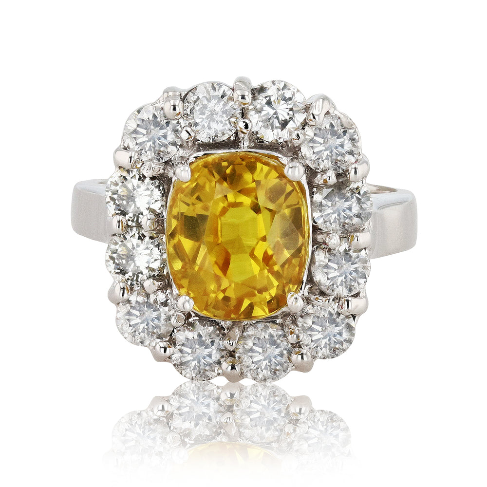 14K Gold Yellow Sapphire Ring