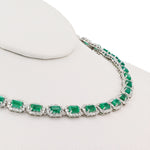 14K Emerald & Diamond Necklace