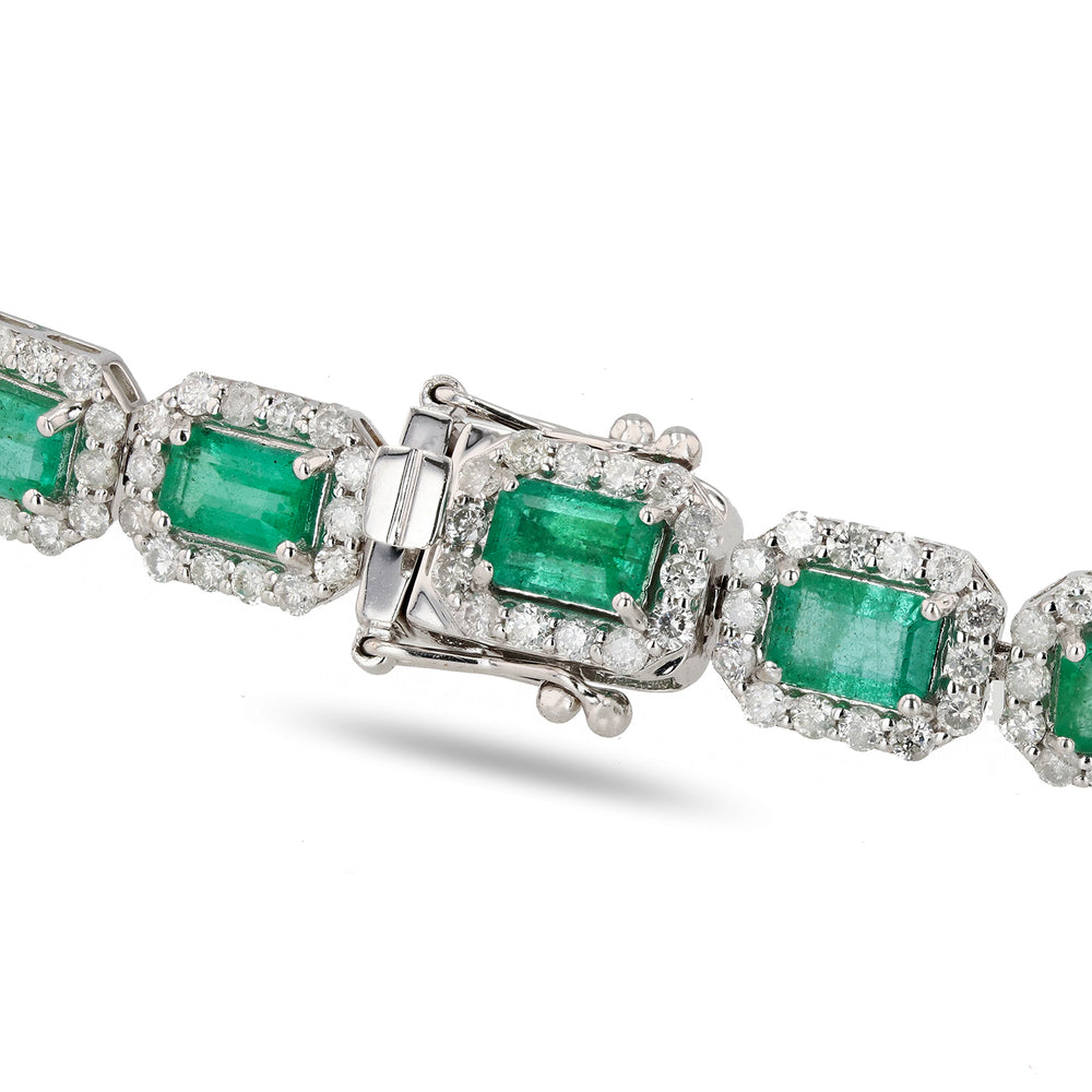 14K Emerald & Diamond Necklace