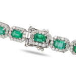 14K Emerald & Diamond Necklace