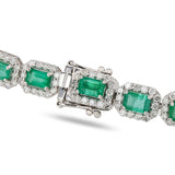 14K Emerald & Diamond Necklace