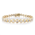 Yellow gold & Diamond Tennis Bracelet