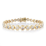 Yellow gold & Diamond Tennis Bracelet