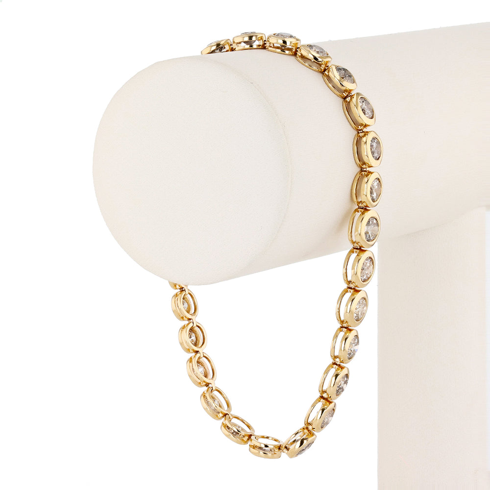 Yellow gold & Diamond Tennis Bracelet