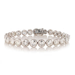 White Gold Ladies Diamond Tennis Bracelet