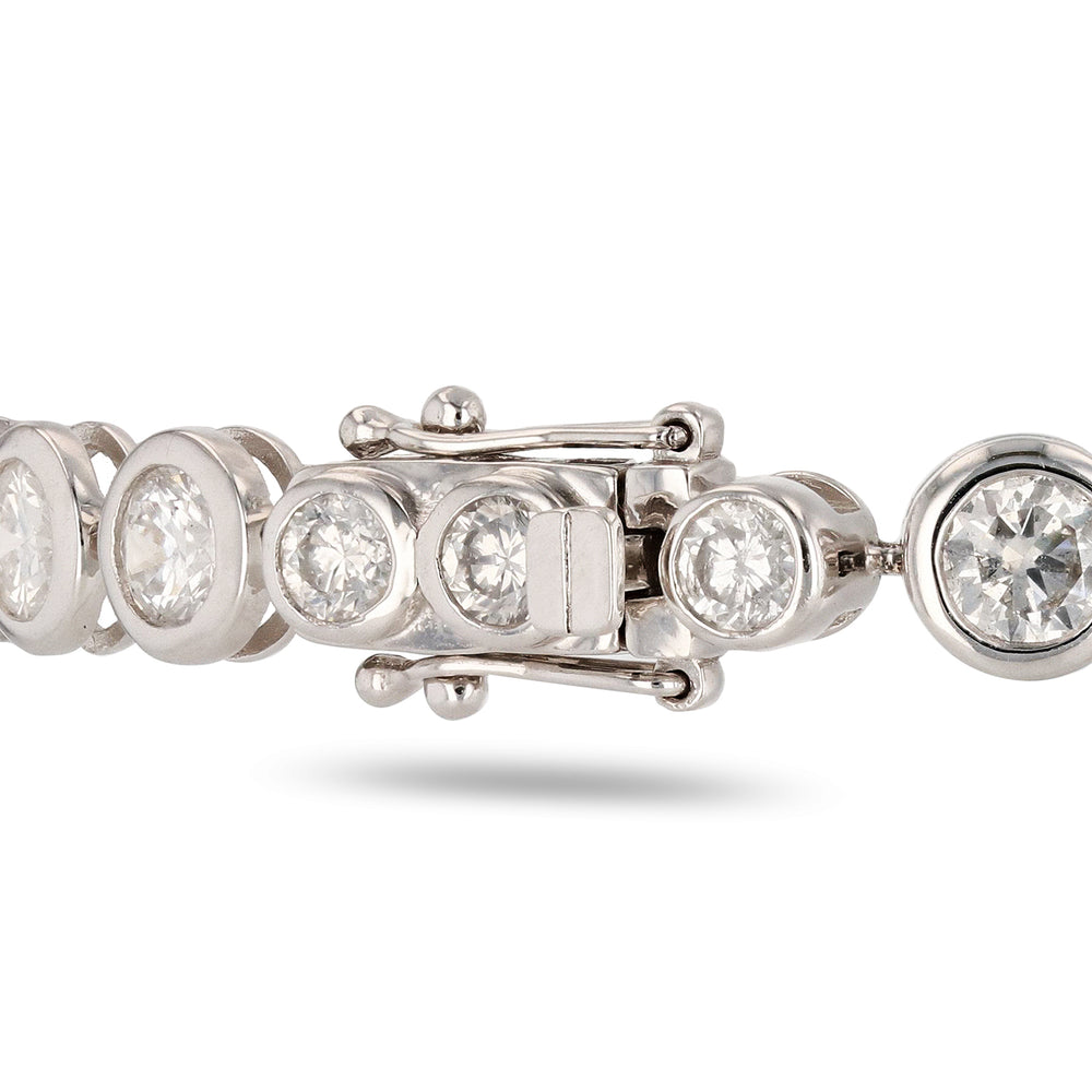White Gold Ladies Diamond Tennis Bracelet