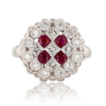 Platinum Ladies Custom Made Ruby Ring