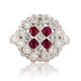 Platinum Ladies Custom Made Ruby Ring
