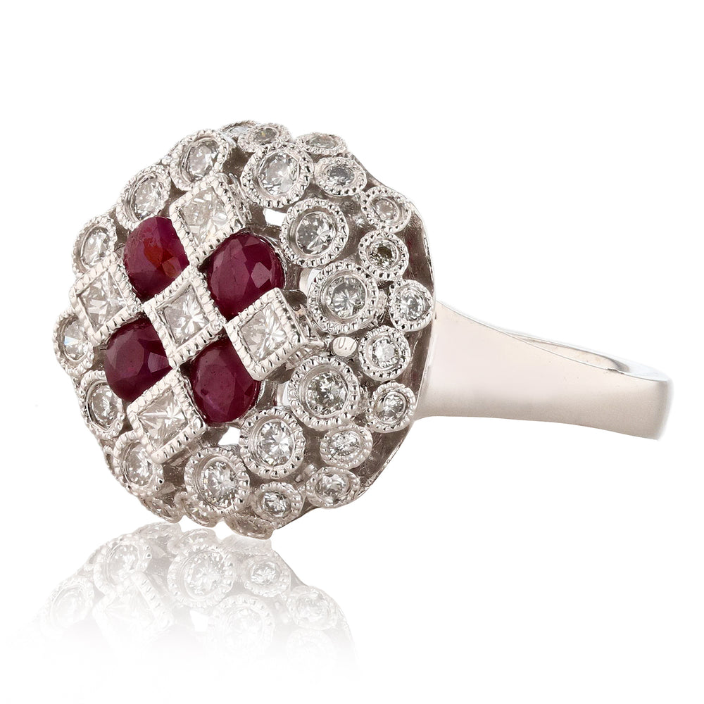 Platinum Ladies Custom Made Ruby Ring