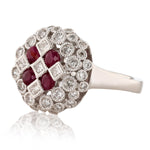 Platinum Ladies Custom Made Ruby Ring