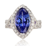 Natural Tanzanite & Diamond Ring