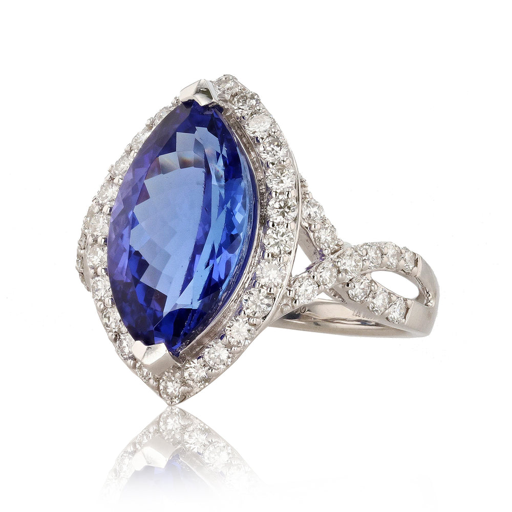 Natural Tanzanite & Diamond Ring