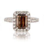 Fancy Orange Brown Diamond Ring