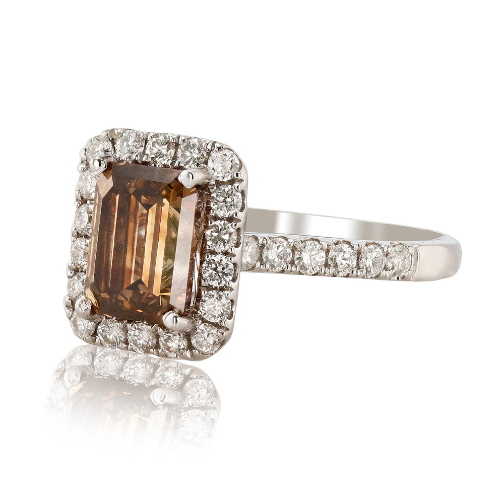 Fancy Orange Brown Diamond Ring