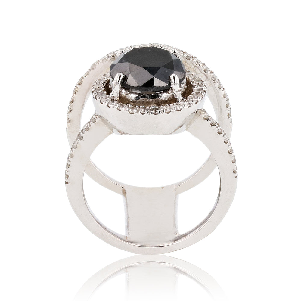 Fancy Black 14K Gold Diamond Ring