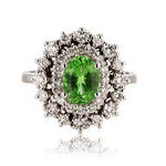 Tsavorite & Diamond Ring