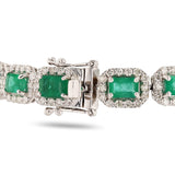 Gold Emerald & Diamond Bracelet
