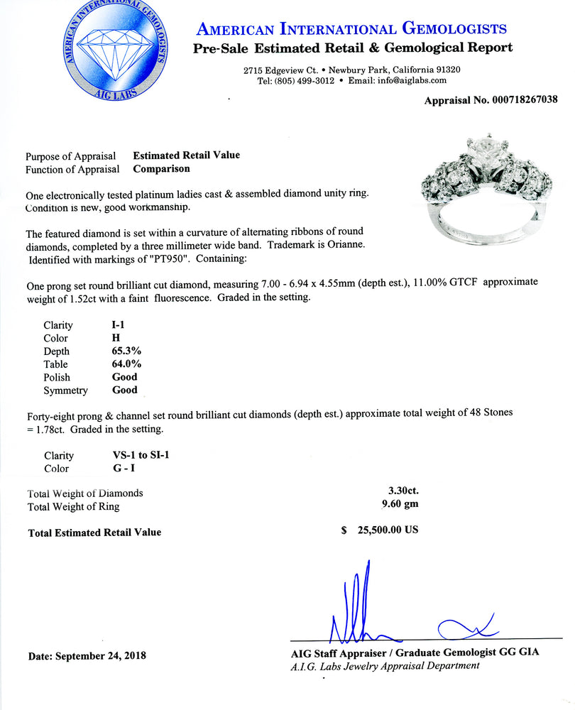 Platinum Ladies Diamond Unity Ring