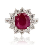 Brilliant Cut Ruby & Diamond Ring