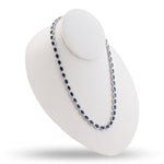 White Gold Sapphire & Diamond Necklace