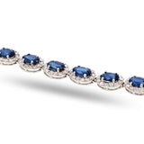 White Gold Sapphire & Diamond Necklace