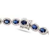 White Gold Sapphire & Diamond Necklace