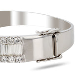 14K Gold Diamond Bangle Bracelet