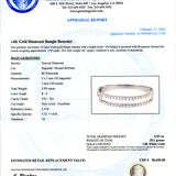 14K Gold Diamond Bangle Bracelet
