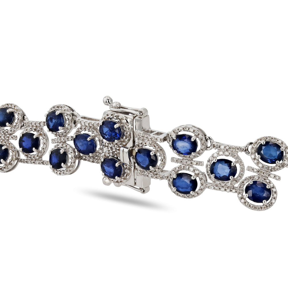 Ladies Sapphire and Diamond Necklace