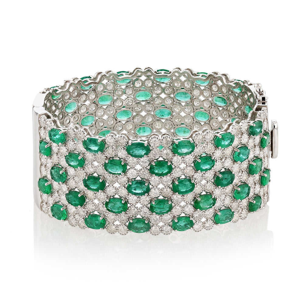 Bright Polished Emerald Bangle