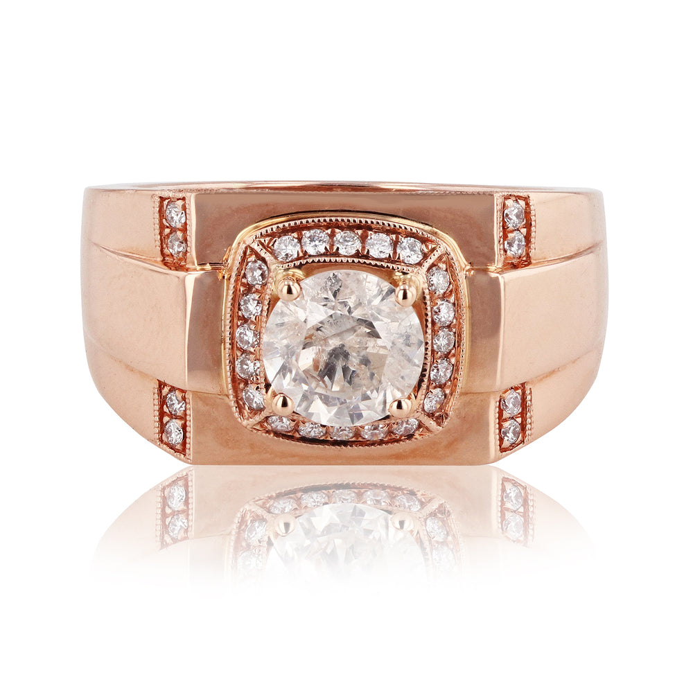 14K Rose Gold Diamond Ring
