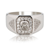 Tapered Block Mens Diamond Ring