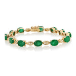 Dark Emerald and Diamond Bracelet