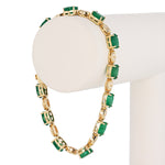Dark Emerald and Diamond Bracelet