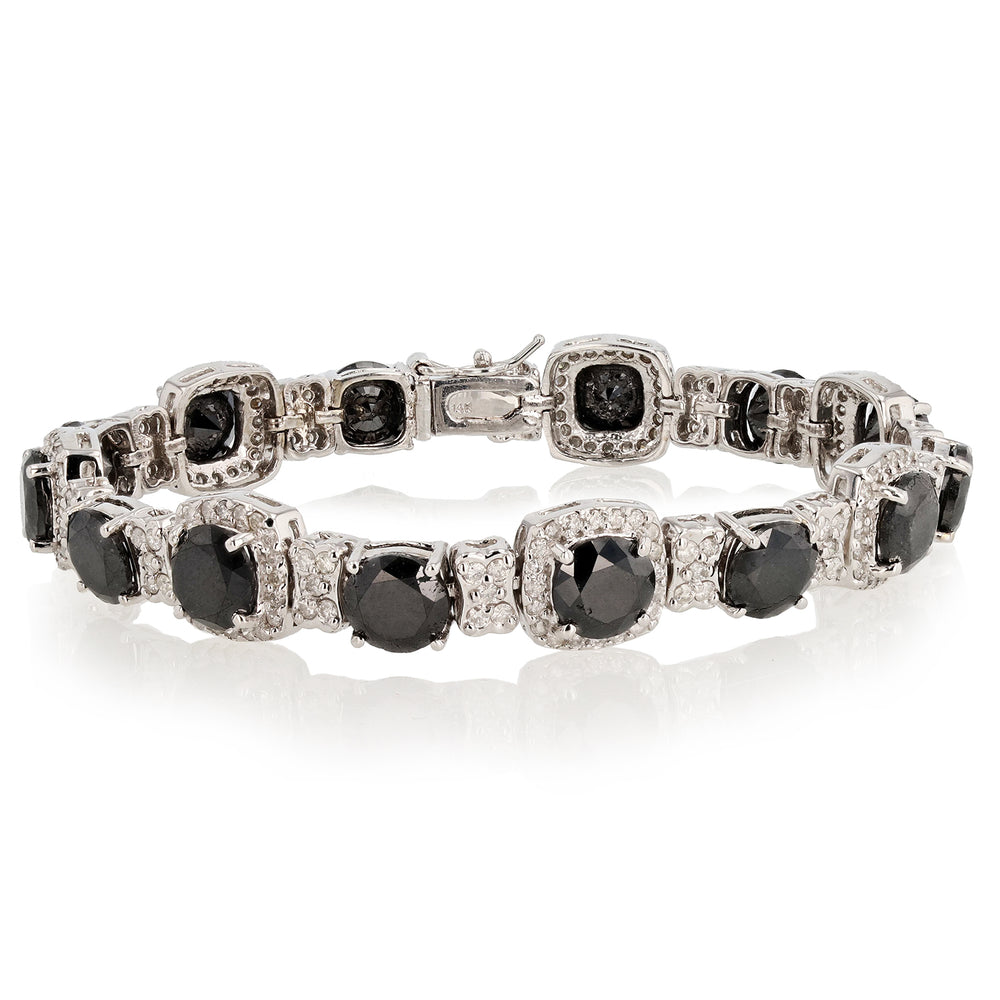 Black Diamond Swan Ladies Bracelet