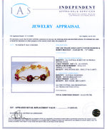 Gorgeous Red Ruby Flower Bracelet