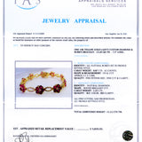 Gorgeous Red Ruby Flower Bracelet
