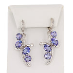 Brilliant Cut Tanzanite Earrings